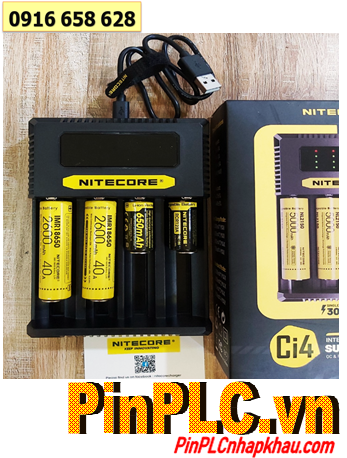 Nitecore Ci4 - kèm 02 pin sạc Nitecore IMR18650 2600mAh và 02 Nitecore ICR123A)